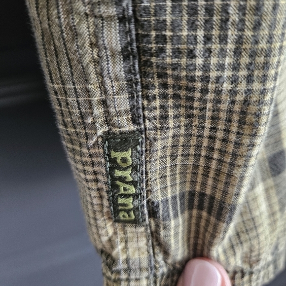 prAna Mens Button Up Plaid Shirt Sz XL Hiking Outdoor Gorpcore - Picture 3 of 7